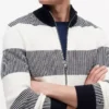 Cardigan zippé à rayures Cardigan zippé à rayures