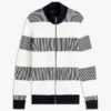 Cardigan zippé à rayures Cardigan zippé à rayures