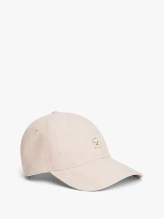 Casquette de baseball en lin mélangé avec logo monogramme