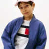 Casquette de baseball pour enfant avec logo à rayures et drapeau