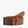 Ceinture en cuir avec logo drapeau sur toute la surface Ceinture en cuir avec logo drapeau sur toute la surface