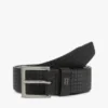 Ceinture en cuir à boucle carrée et imprimé drapeau Ceinture en cuir à boucle carrée et imprimé drapeau