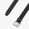 Ceinture en cuir à boucle carrée et imprimé drapeau Ceinture en cuir à boucle carrée et imprimé drapeau