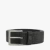 Ceinture en cuir à boucle carrée et imprimé drapeau Ceinture en cuir à boucle carrée et imprimé drapeau