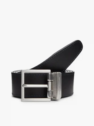 Ceinture en cuir à boucle carrée réversible