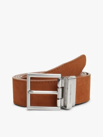 Ceinture en cuir à boucle carrée réversible