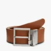 Ceinture en cuir à boucle carrée réversible Ceinture en cuir à boucle carrée réversible