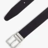 Ceinture en cuir à boucle carrée réversible Ceinture en cuir à boucle carrée réversible