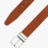 Ceinture en cuir à boucle carrée réversible Ceinture en cuir à boucle carrée réversible