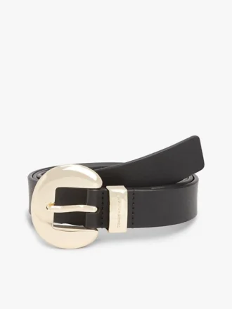 Ceinture en cuir à boucle ronde