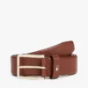 Ceinture en cuir grainé à boucle carrée Ceinture en cuir grainé à boucle carrée