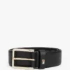 Ceinture en cuir grainé à boucle carrée Ceinture en cuir grainé à boucle carrée