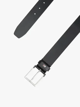 Ceinture en cuir lisse à boucle carrée