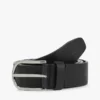 Ceinture en cuir lisse à boucle ronde Ceinture en cuir lisse à boucle ronde