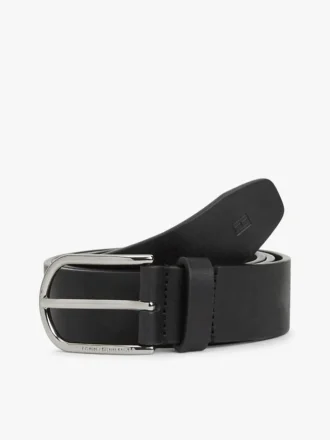 Ceinture en cuir lisse à boucle ronde