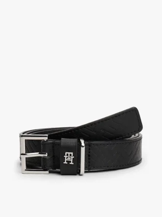 Ceinture en cuir à monogramme intégral