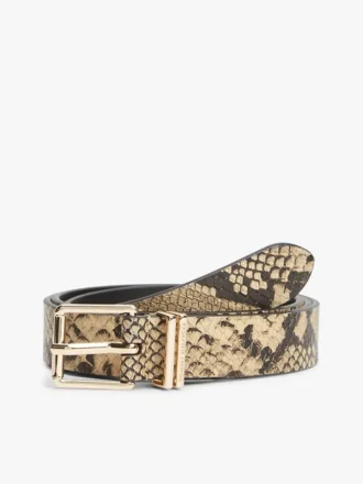 Ceinture en cuir à motif serpent