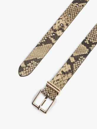 Ceinture en cuir à motif serpent
