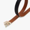 Ceinture en cuir réversible à boucle monogrammée Ceinture en cuir réversible à boucle monogrammée