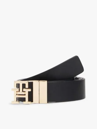 Ceinture en cuir réversible à boucle monogramme