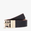 Ceinture en cuir réversible à boucle monogrammée Ceinture en cuir réversible à boucle monogrammée