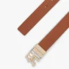 Ceinture en cuir réversible à boucle monogrammée Ceinture en cuir réversible à boucle monogrammée