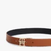 Ceinture en cuir réversible à boucle monogrammée Ceinture en cuir réversible à boucle monogrammée