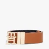Ceinture en cuir réversible à boucle monogrammée Ceinture en cuir réversible à boucle monogrammée