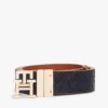 Ceinture en cuir réversible à boucle monogrammée Ceinture en cuir réversible à boucle monogrammée