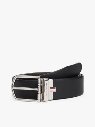 Ceinture en cuir réversible à boucle ronde Ceinture en cuir réversible à boucle ronde
