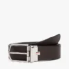 Ceinture en cuir réversible à boucle ronde Ceinture en cuir réversible à boucle ronde