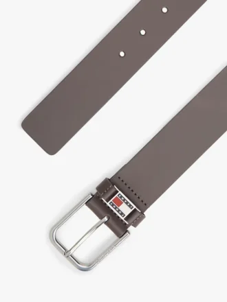 Ceinture en cuir Tommy Jeans avec insigne émaillé