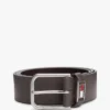 Ceinture en cuir Tommy Jeans avec insigne émaillé Ceinture en cuir Tommy Jeans avec insigne émaillé