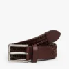 Ceinture en cuir tressé à boucle carrée Ceinture en cuir tressé à boucle carrée