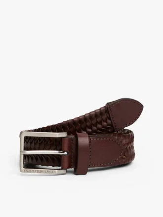 Ceinture en cuir tressé à boucle carrée Ceinture en cuir tressé à boucle carrée
