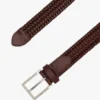 Ceinture en cuir tressé à boucle carrée Ceinture en cuir tressé à boucle carrée