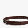 Ceinture en cuir tressé à boucle carrée Ceinture en cuir tressé à boucle carrée