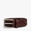 Ceinture en cuir tressé à boucle carrée Ceinture en cuir tressé à boucle carrée
