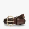 Ceinture en cuir tressé à boucle ovale Ceinture en cuir tressé à boucle ovale