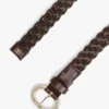 Ceinture en cuir tressé à boucle ovale Ceinture en cuir tressé à boucle ovale