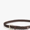 Ceinture en cuir tressé à boucle ovale Ceinture en cuir tressé à boucle ovale