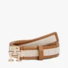 Ceinture en toile à bordure contrastée et boucle logo Ceinture en toile à bordure contrastée et boucle logo