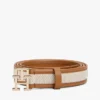 Ceinture en toile à bordure contrastée et boucle logo Ceinture en toile à bordure contrastée et boucle logo
