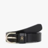 Ceinture fine en cuir monogrammée