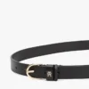 Ceinture fine en cuir monogrammée