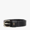 Ceinture fine en cuir monogrammée