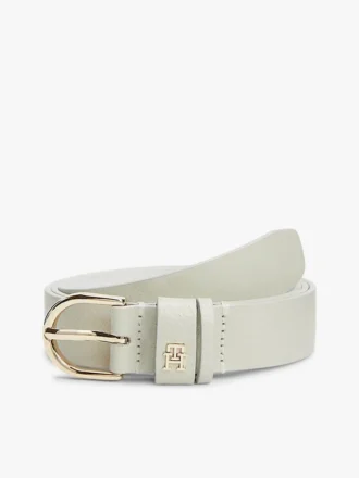 Ceinture fine en cuir à monogramme estampé