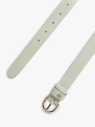 Ceinture fine en cuir à monogramme estampé