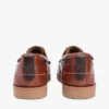 Chaussures bateau légères en cuir à semelle crantée