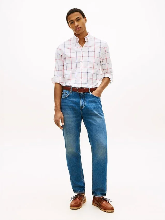 Chemise All-Day à carreaux Windowpane, coupe classique Chemise All-Day à carreaux Windowpane, coupe classique